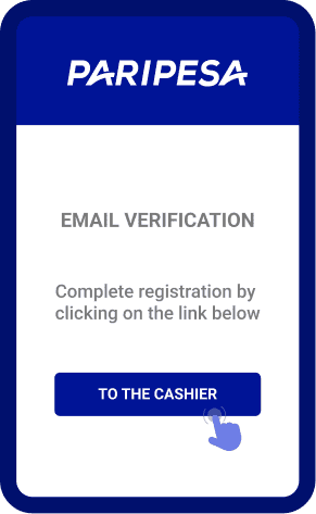 Final way to start playing at Paripesa Complete registration